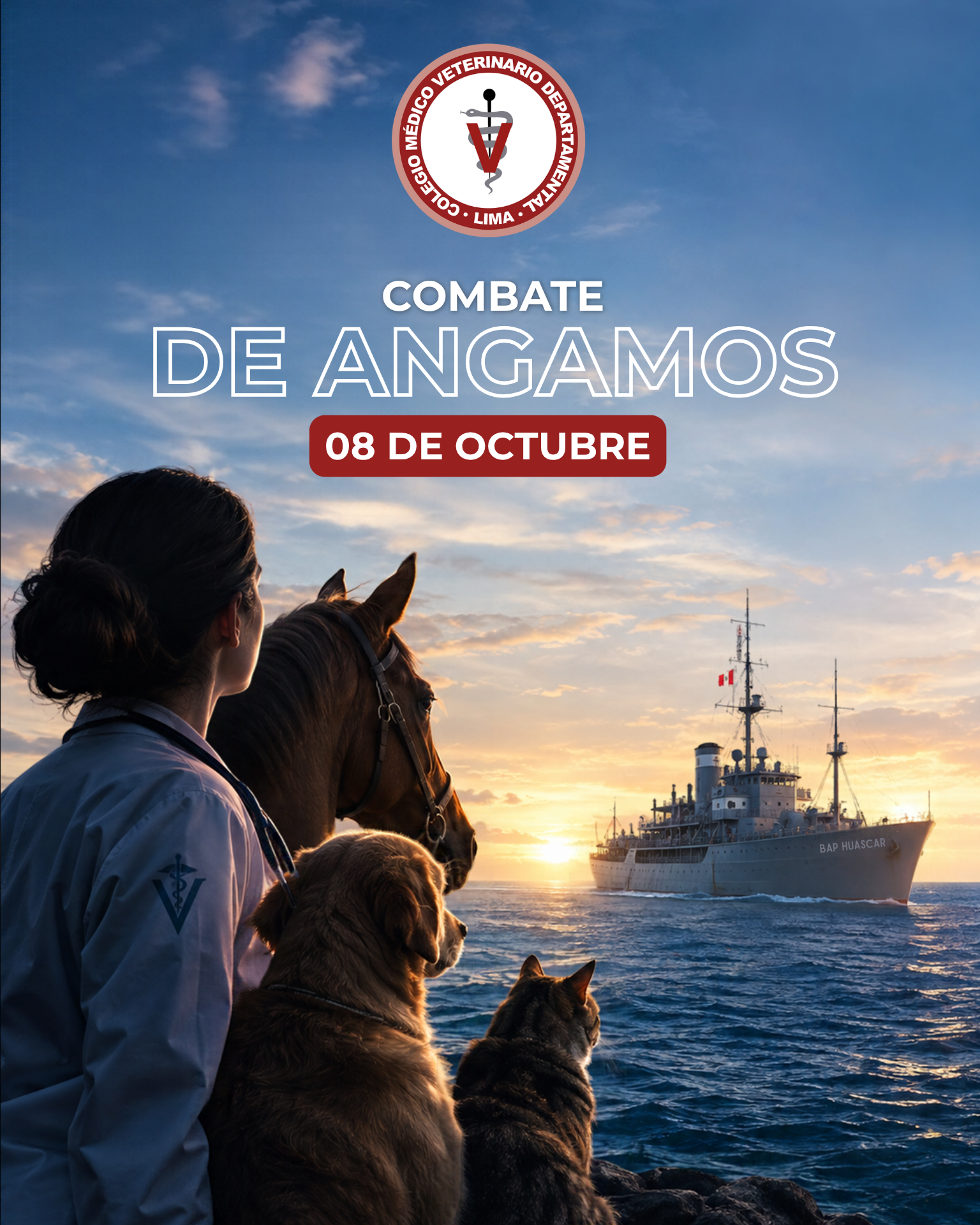 147.° Aniversario del Combate Naval de Angamos y saludo a la Marina de Guerra del Perú