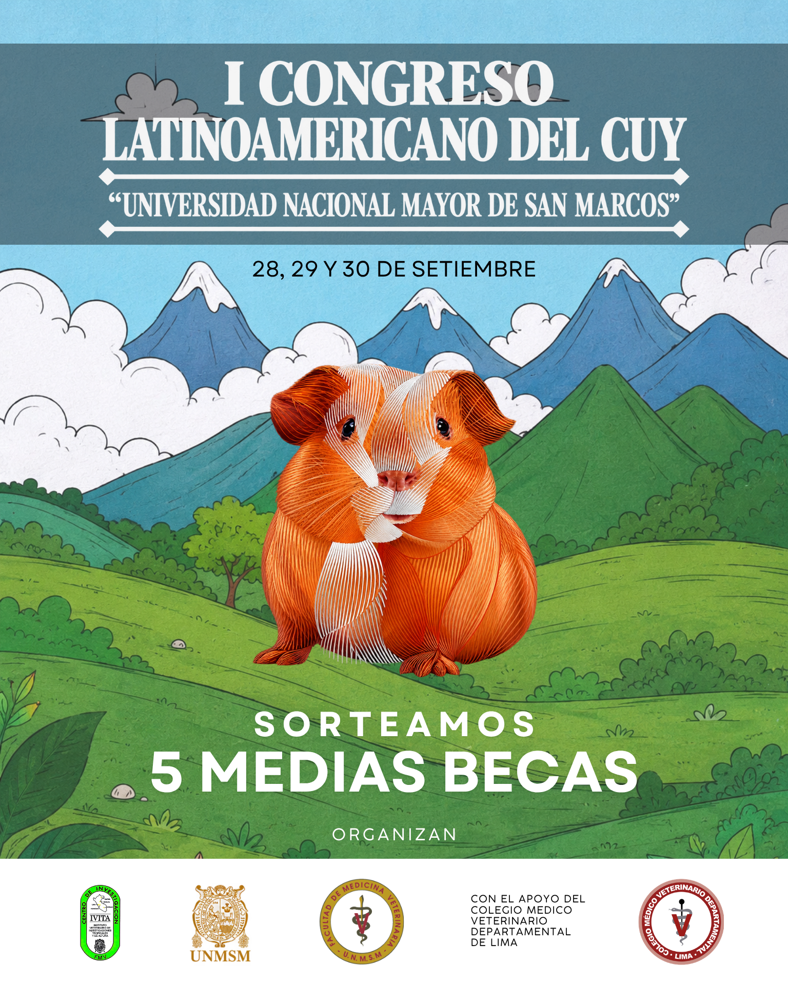 Gana una de las 5 medias becas para el I Congreso Latinoamericano del Cuy