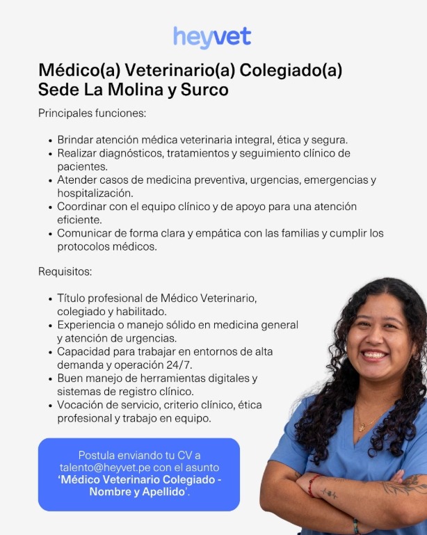 Médico(a) Veterinario(a) Colegiado(a)